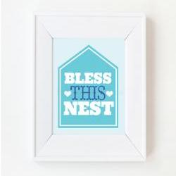 8x10 Bless this nest print