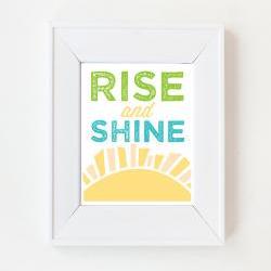 8x10 Rise and Shine print