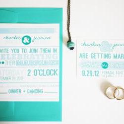 Wedding Announcement and Save the Date Invitations Customizable and Printable